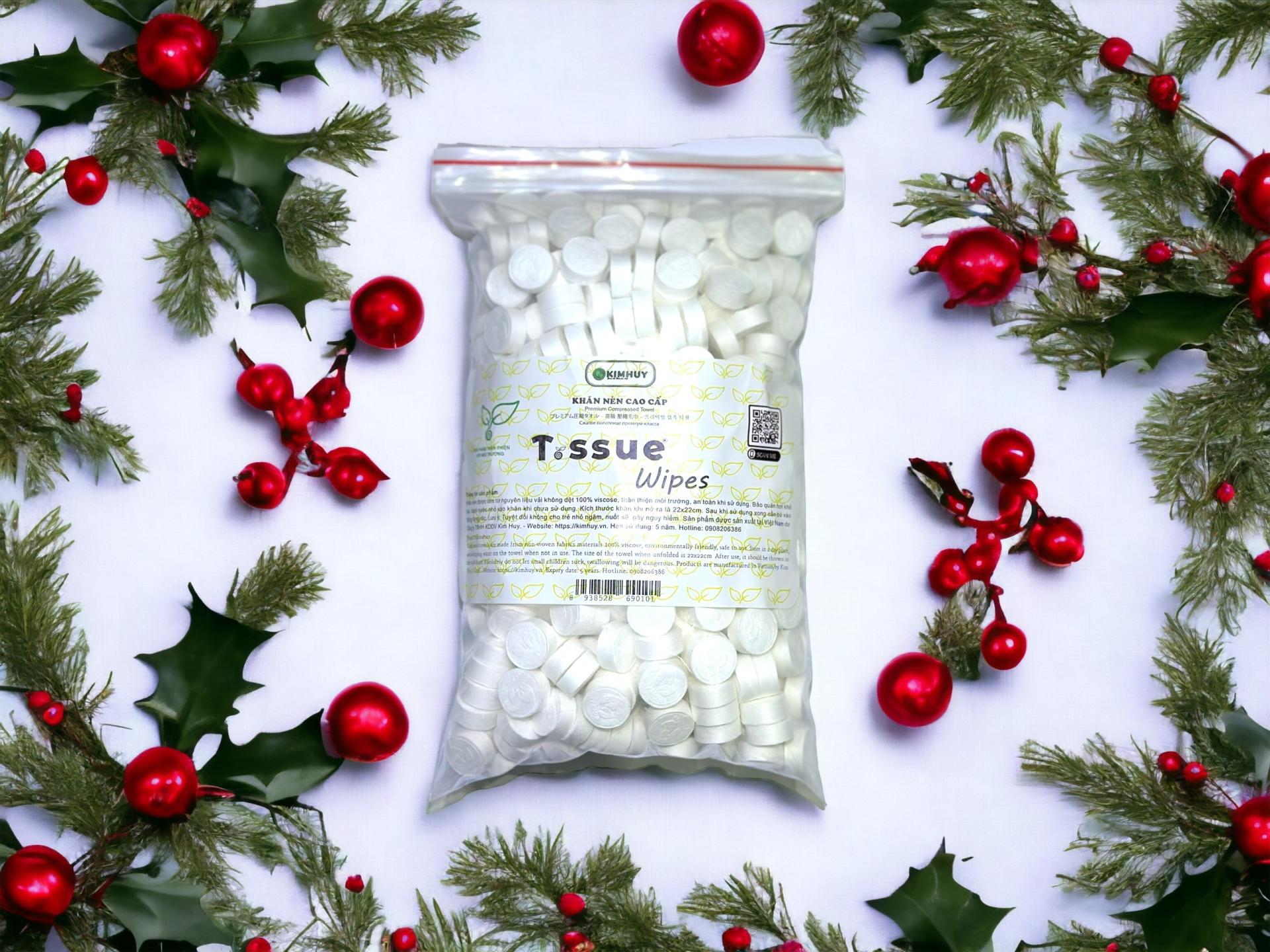 Khăn nén cao cấp T.ssue túi 500 viên